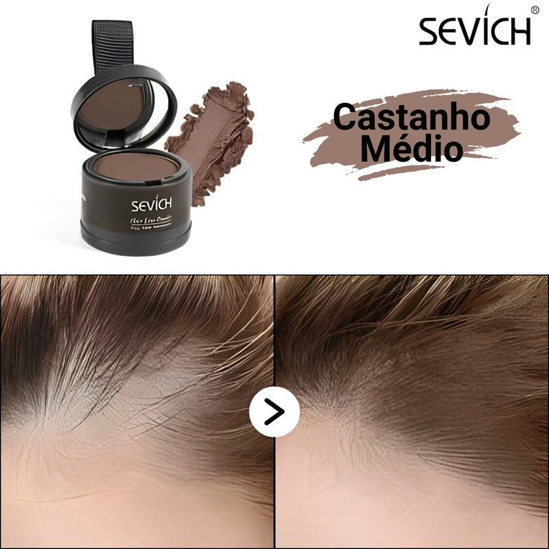 Pó Maquiagem p/ Cabelo a prova D'água - SEVÍCH ✅ [Compre 1 e Leve 2]